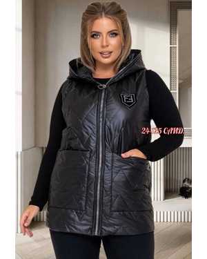 ЖИЛЕТКА ТКАНЬ ПЛАЩЕВКА С ПОДКЛАДКОЙ, СИНТЕПОН