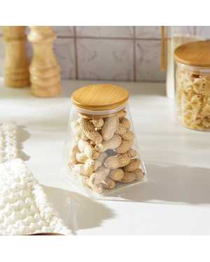 Банка с бамбуковой крышкой, для сыпучих продуктов 700мл