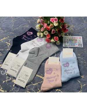 Женские носочки средней длины С камушками Размер:36-41 Цена за упаковку:10пар
