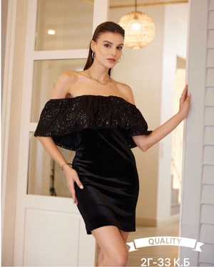 ПЛАТЬЕ ТКАНЬ ПАЙЕТКИ С ПОДКЛАДКА +БАРХАТ