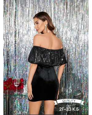 ПЛАТЬЕ ТКАНЬ ПАЙЕТКИ С ПОДКЛАДКА +БАРХАТ