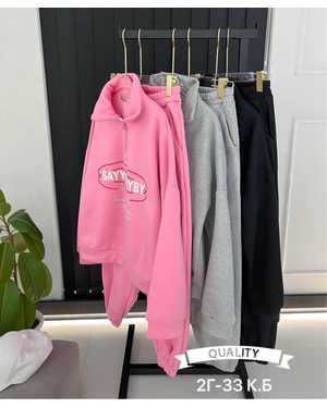 ЖЕНСКИЙ КОСТЮМ ДВОЙКА ТКАНЬ ТРЕХНИТКА НА ФЛИСЕ