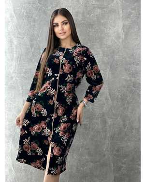 ХАЛАТ В РАЗМЕР ТКАНЬ ВЕЛЮР, 100% ХЛОПОК