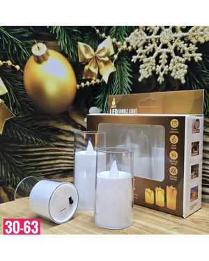 Свечи Светодиодные Набор 3шт Размер 5,5см. 7см и 8,5см