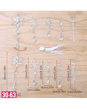 Игрушки для елки, пластик в наборе 5 шт