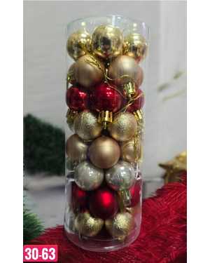 Игрушки для елки, пластик Размер шарики: 3см В наборе 40 шт