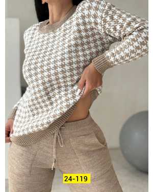 ЖЕНСКИЙ КОСТЮМ ДВОЙКА ТКАНЬ ВЯЗКА