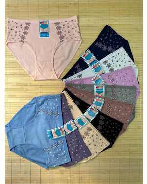 Женские трусики. В упаковке 10шт один размер разные цвета