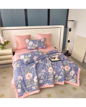 Комплект постельного белья с готовым одеялом от фирма BORIS Ткань: Сатин Хлопок Наполнитель одеяло: шелк Тусса(возможно замена на похожее)