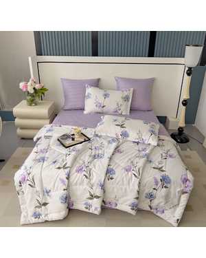 Комплект постельного белья с готовым одеялом от фирма BORIS Ткань: Сатин Хлопок Наполнитель одеяло: шелк Тусса(возможно замена на похожее)