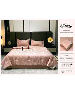 Комплект постельного белья MENCY с готовым одеялом Ткань: Сатин-жакард Люкс Наполнитель одеяло: 79 Микрогель 21% волокон льна(возможно замена на похожее)