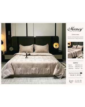 Комплект постельного белья MENCY с готовым одеялом Ткань: Сатин-жакард Люкс Наполнитель одеяло: 79 Микрогель 21% волокон льна(возможно замена на похожее)