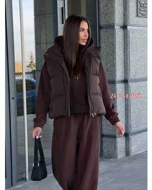 ЖЕНСКИЙ КОСТЮМ ТРОЙКА ТКАНЬ КУРТКА - ПЛАЩОВКА, КОСТЮМ - ТЕПЛЫЙ НА ФЛИС