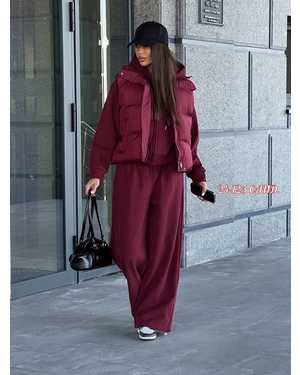 ЖЕНСКИЙ КОСТЮМ ТРОЙКА ТКАНЬ КУРТКА - ПЛАЩОВКА, КОСТЮМ - ТЕПЛЫЙ НА ФЛИС