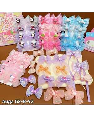 Комплект заколок для волос с бантом 8шт без выбора