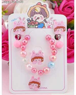 Детский набор Браслет, клипсы, колечко