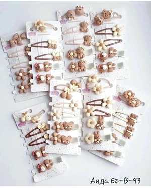 Детский набор 2шт резинки, 4шт заколки без выбора