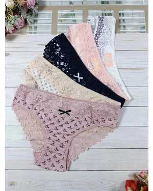 Женские трусики. В упаковке 5шт один размер разные цвета