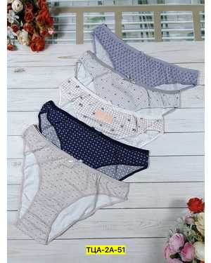 Женские трусики. В упаковке 5шт один размер разные цвета