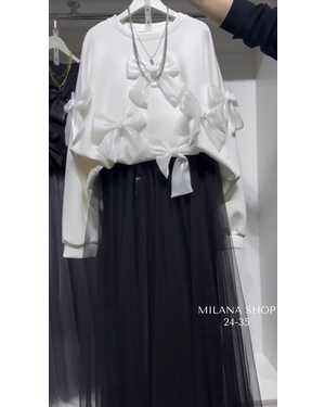 ЖЕНСКИЙ КОСТЮМ ДВОЙКА ТКАНЬ КРЕПУН (ЮБКА - СЕТКА НА ПОДКЛАДКЕ)