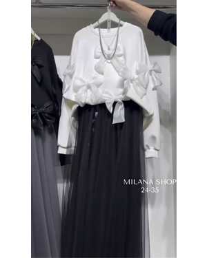 ЖЕНСКИЙ КОСТЮМ ДВОЙКА ТКАНЬ КРЕПУН (ЮБКА - СЕТКА НА ПОДКЛАДКЕ)