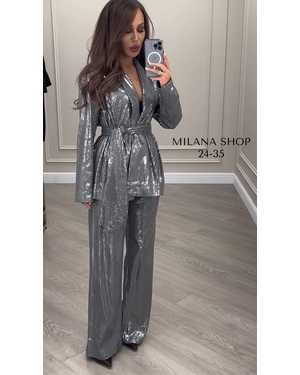 ЖЕНСКИЙ КОСТЮМ ДВОЙКА ТКАНЬ ПАЙЕТКА С ПОДКЛАДКОЙ