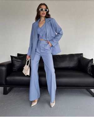 ЖЕНСКИЙ КОСТЮМ ТРОЙКА В РАЗМЕР ТКАНЬ БАРБИ