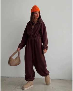 КОМБИНЕЗОН В РАЗМЕР ТКАНЬ ДВУХСТОРОНЫЙ ТЁПЛЫЙ ФЛИСС