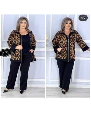 ЖЕНСКИЙ КОСТЮМ ДВОЙКА ТКАНЬ ТРИКОТАЖ