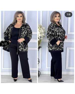 ЖЕНСКИЙ КОСТЮМ ДВОЙКА ТКАНЬ ТРИКОТАЖ