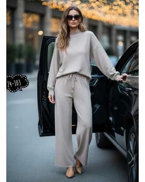 ЖЕНСКИЙ КОСТЮМ ДВОЙКА ТКАНЬ ВЯЗАНЫЙ КАШЕМИР