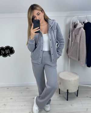 ЖЕНСКИЙ КОСТЮМ ДВОЙКА ТКАНЬ ФЛИС БАРАШКА