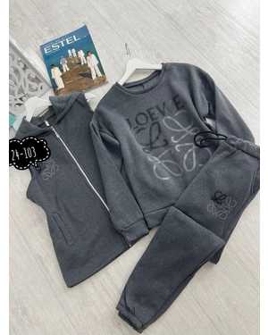 ЖЕНСКИЙ КОСТЮМ ТРОЙКА ТКАНЬ ФЛИС