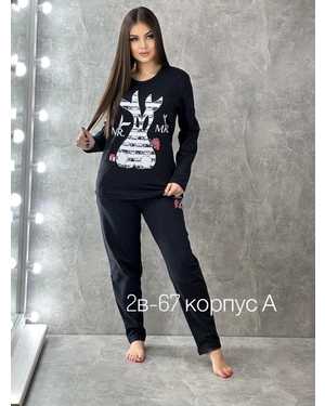 ПИЖАМА С НАЧЁСОМ В РАЗМЕР ТКАНЬ 100% ХЛОПОК