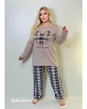 ПИЖАМА В РАЗМЕР ТКАНЬ ХЛОПОК