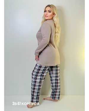 ПИЖАМА В РАЗМЕР ТКАНЬ ХЛОПОК