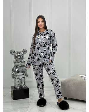 ПИЖАМА С НАЧЁСОМ В РАЗМЕР ТКАНЬ 100% ХЛОПОК