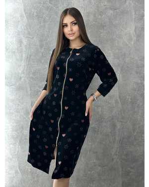 ХАЛАТ В РАЗМЕР ТКАНЬ ВЕЛЮР, 100% ХЛОПОК