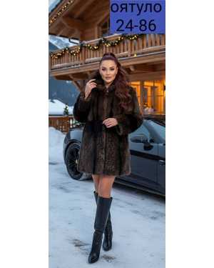 ШУБА МАЛОМЕРЯТ ТКАНЬ НАТУРАЛЬНАЯ МЕХ