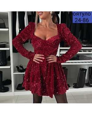 ПЛАТЬЕ ТКАНЬ ПАЕТКА+ПАДКЛАДКА