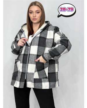 КОФТА В РАЗМЕР ТКАНЬ С МЕХОМ