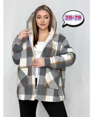 КОФТА В РАЗМЕР ТКАНЬ С МЕХОМ