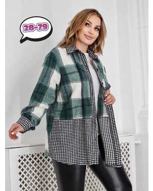 РУБАШКА В РАЗМЕР ТКАНЬ ДРАП И ТРИКОТАЖ