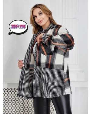 РУБАШКА В РАЗМЕР ТКАНЬ ДРАП И ТРИКОТАЖ