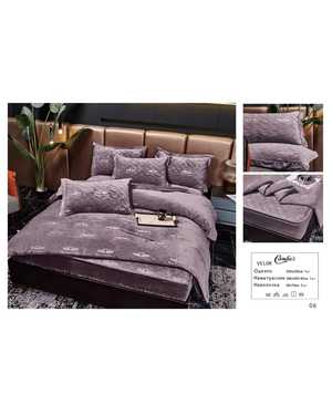 Комплект постельного белья с готовым одеялом. Ткань : Велюр(возможно замена на похожее)