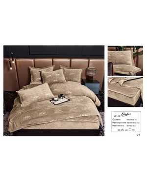 Комплект постельного белья с готовым одеялом. Ткань : Велюр(возможно замена на похожее)