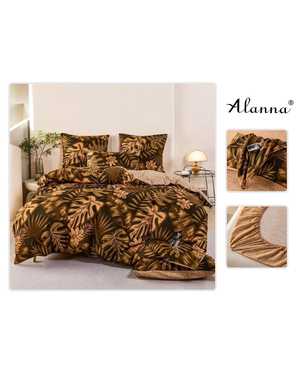 Комплект постельного белья от фирмы Alanna Ткань: Сатин Простыня на резинке по кругу Высота борта 25см Плотность ткани: 140гр(возможно замена на похожее)