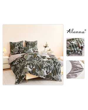 Комплект постельного белья от фирмы Alanna Ткань: Сатин Простыня на резинке по кругу Высота борта 25см Плотность ткани: 140гр(возможно замена на похожее)