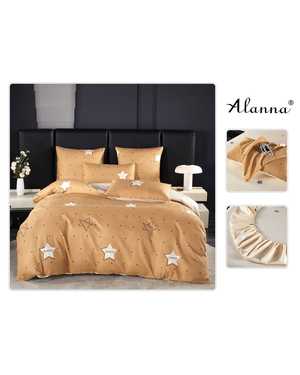 Комплект постельного белья от фирмы Alanna Ткань: Сатин Простыня на резинке по кругу Высота борта 25см Плотность ткани: 140гр(возможно замена на похожее)