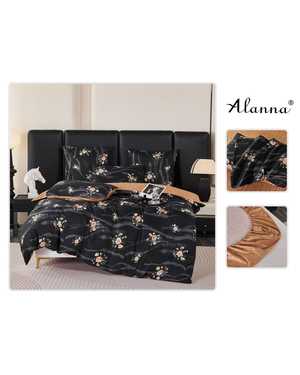 Комплект постельного белья от фирмы Alanna Ткань: Сатин Простыня на резинке по кругу Высота борта 25см Плотность ткани: 140гр(возможно замена на похожее)